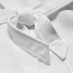 Bademantel Waffelpiqué und Frottier Unisex