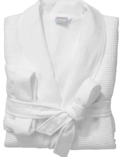 Bademantel Waffelpiqué und Frottier Unisex