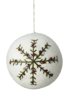 Christbaumkugel Filz bestickt