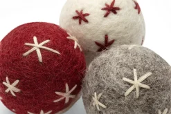 Christbaumkugeln bestickt Filz