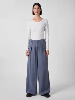 Damen-Bundfaltenhose Lyocell