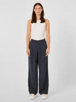 Damen-Bundfaltenhose Lyocell