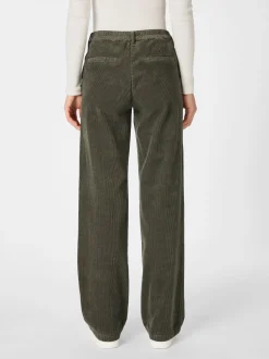Damen-Cordhose weites Bein
