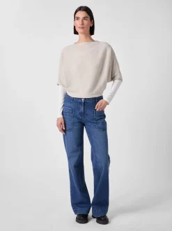 Damen-Cropped-Pullover