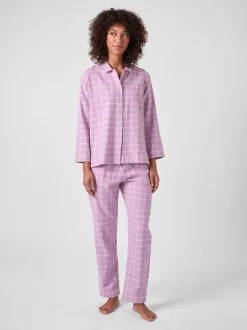 Damen-Flanellpyjama kariert