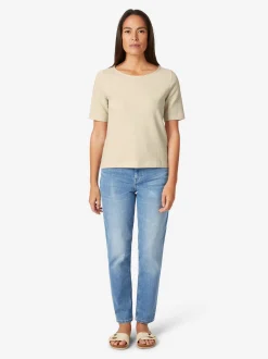 Damen-Glitzershirt Kurzarm