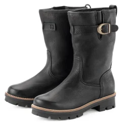 Damenhalbstiefel Rindleder gefüttert
