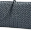 Damen-Handtasche geflochten, dunkelblau