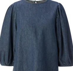Damen-Jeansbluse 3/4-Arm