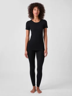 Damen-Kurzarmshirt Wolle-Seide