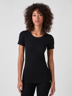 Damen-Kurzarmshirt Wolle-Seide