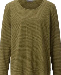 Damen-Langarmshirt gestreift