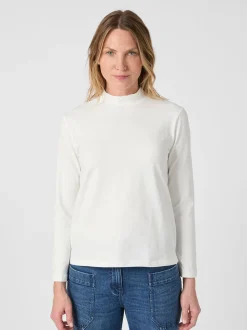 Damen-Langarmshirt Stehkragen