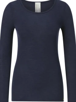 Damen-Langarmshirt Wolle-Seide