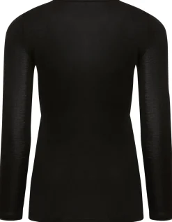 Damen-Langarmshirt Wolle-Seide