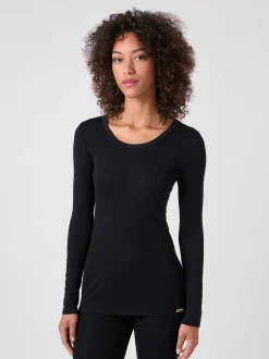 Damen-Langarmshirt Wolle-Seide