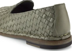 Damen-Lederslipper geflochten