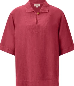 Damen-Leinenschlupfbluse