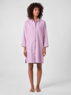 Damen-Nachthemd Flanell kariert