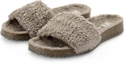 Damen-Pantolette Teddyplüsch