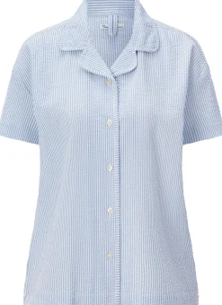 Damen-Pyjamashirt Seersucker