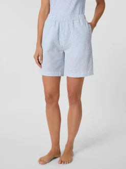 Damen-Pyjamashorts Seersucker
