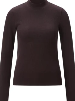 Damen-Rippenshirt Langarm