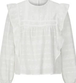 Damen-Stickereibluse mit Volants