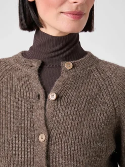 Damen-Strickjacke mit Alpaka