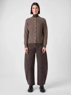 Damen-Strickjacke mit Alpaka