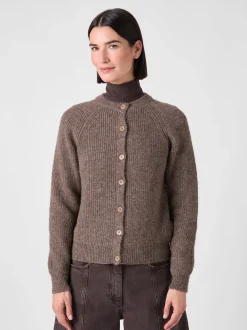 Damen-Strickjacke mit Alpaka