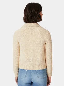 Damen-Strickjacke mit Kragen