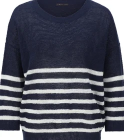 Damen-Strickshirt gestreift