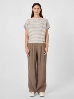 Damen-Strickshirt gestreift