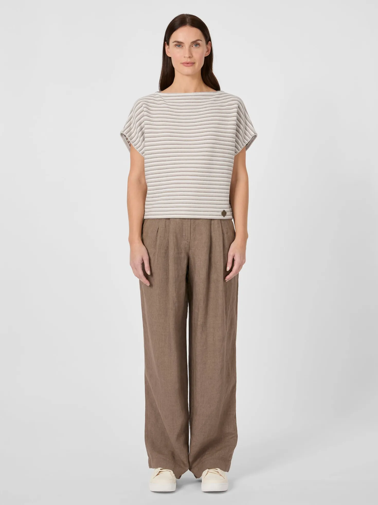 Damen-Strickshirt gestreift