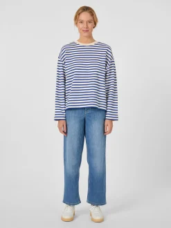 Damen-Sweatshirt gestreift