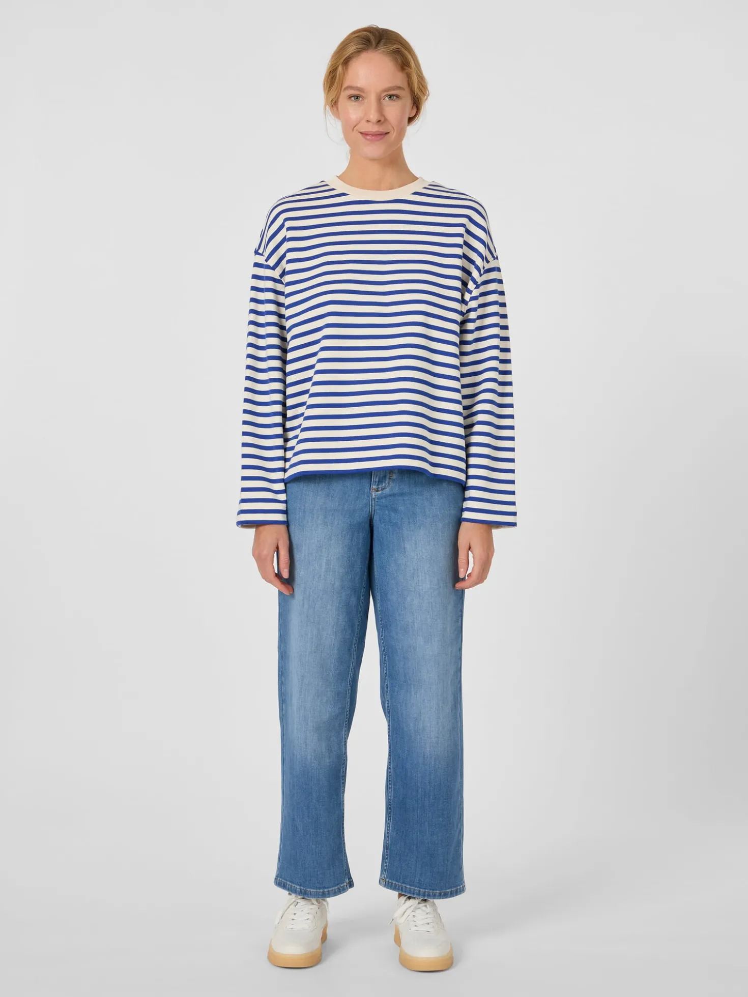 Damen-Sweatshirt gestreift