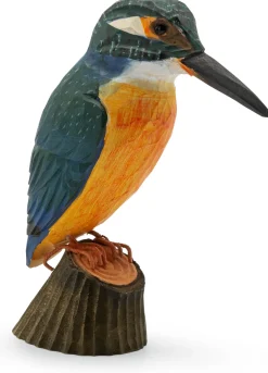 Eisvogel Lindenholz handgeschnitzt