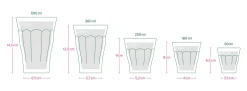 Französisches Bistroglas Grün, 250 ml