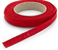 Geschenkband Leinen durchgefärbt rot