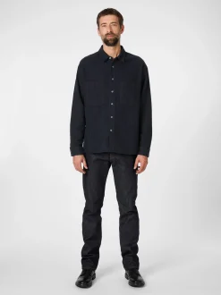 Herren-Hemdjacke gestreift