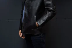 Herren-Pferdelederjacke Pull-up