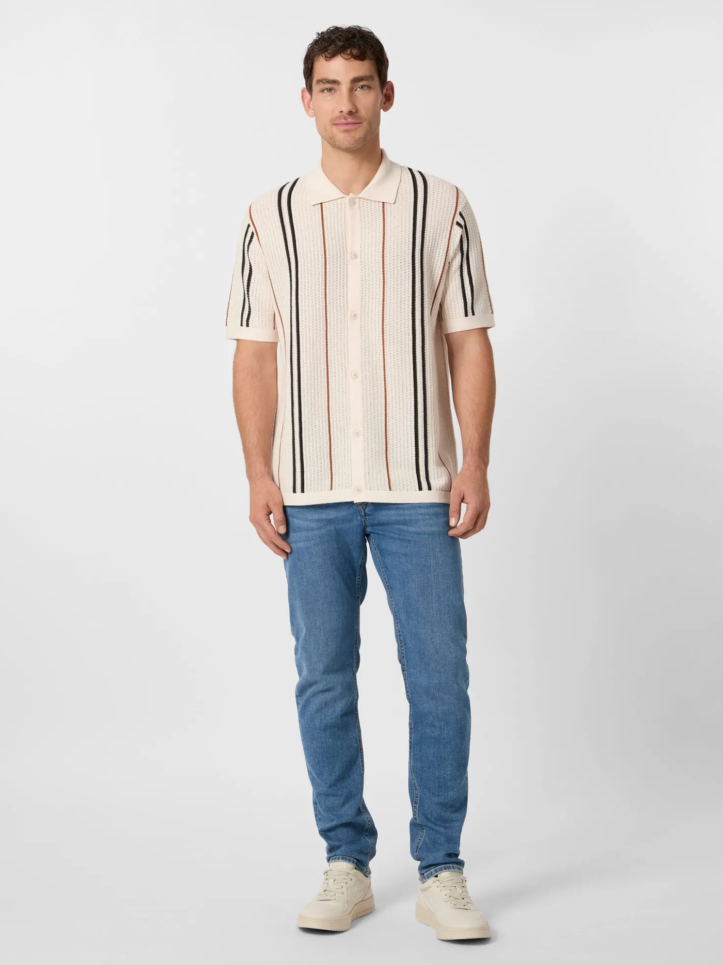 Herren-Poloshirt Knopfleiste