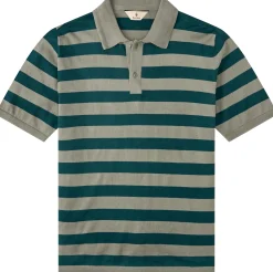 Herren-Strickpolo gestreift