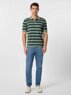 Herren-Strickpolo gestreift