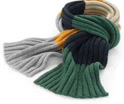 Herren-Strickschal, Multicolor