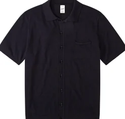 Herren-Strickshirt geknöpft