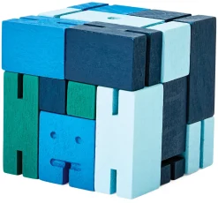Holzfigur Cubebot