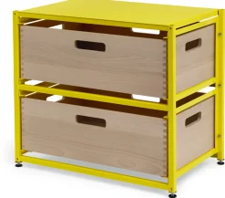 Holzkiste zu Schubladenregal Stellage zwei