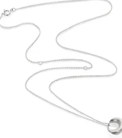 Kette mit Anhänger matt, Silber